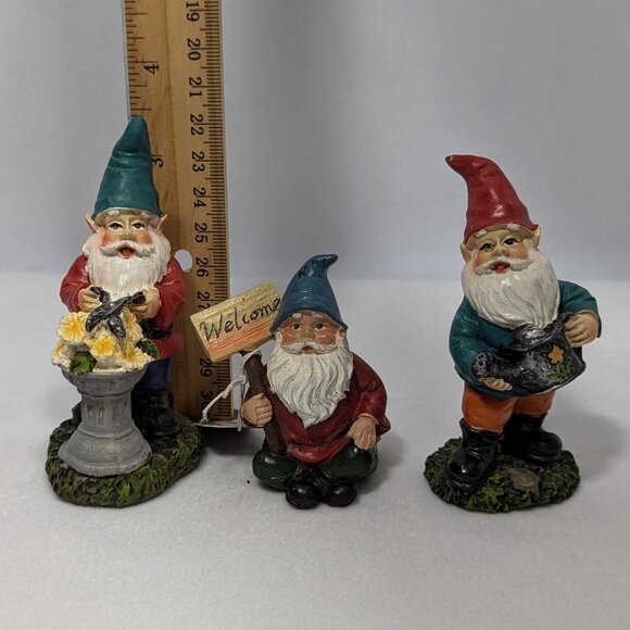 Bloom Room Littles Gnomes Lot of 3 Gnomes JoAnn Fabrics Midwest Designs 2016 - Picture 7 of 7